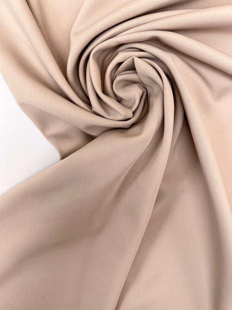 Polyester Elastane Knitted Fabric Beige Pink