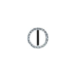 Swarovski Crystal and Silver Circular Rhinestone Slider - 1"