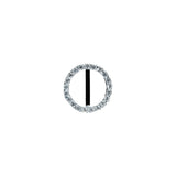 Swarovski Crystal and Silver Circular Rhinestone Slider - 1"