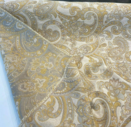 Barrow Reverly Chenille Fabric - Porcelain Beige Paisley, 54" Width (1 Yard)