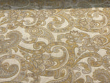 Barrow Reverly Chenille Fabric - Porcelain Beige Paisley, 54" Width (1 Yard)
