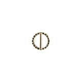 Swarovski Crystal and Gold Circular Rhinestone Slider - 0.75"
