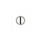 Swarovski Crystal and Gold Circular Rhinestone Slider - 0.75"