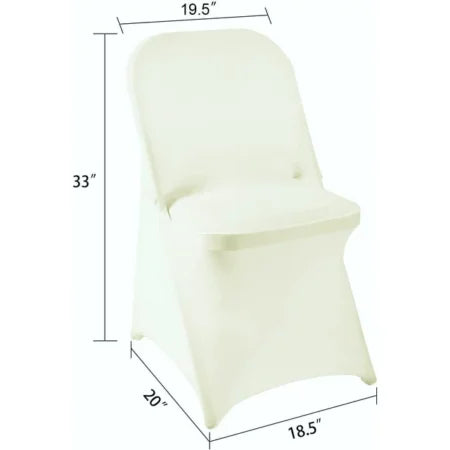 Stretchable Folding Chair Covers for Party Wedding Dining Ceremony Reception Linen 16 Inch Height 36 Inch Length