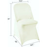 Stretchable Folding Chair Covers for Party Wedding Dining Ceremony Reception Linen 16 Inch Height 36 Inch Length