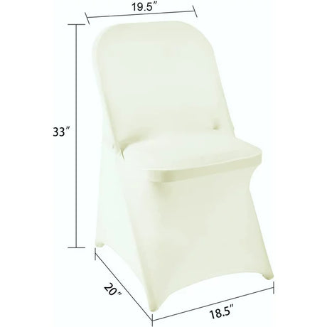 Ivory Spandex Fabric - Stretchable Folding Chair Covers, Wrinkle-Resistant, Ivory