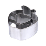 Stainless Steel Apple Cookie Cutter with Center Hole, 2.5"