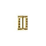 Swarovski Crystal and Gold Rectangular Rhinestone Slider - 0.5" x 0.75"
