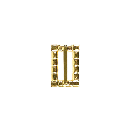 Swarovski Crystal and Gold Rectangular Rhinestone Slider - 0.5" x 0.75"