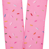 Candy Sprinkles On Wired Ribbon 2 1/2 '' X 10 yd - 1 / ROLL