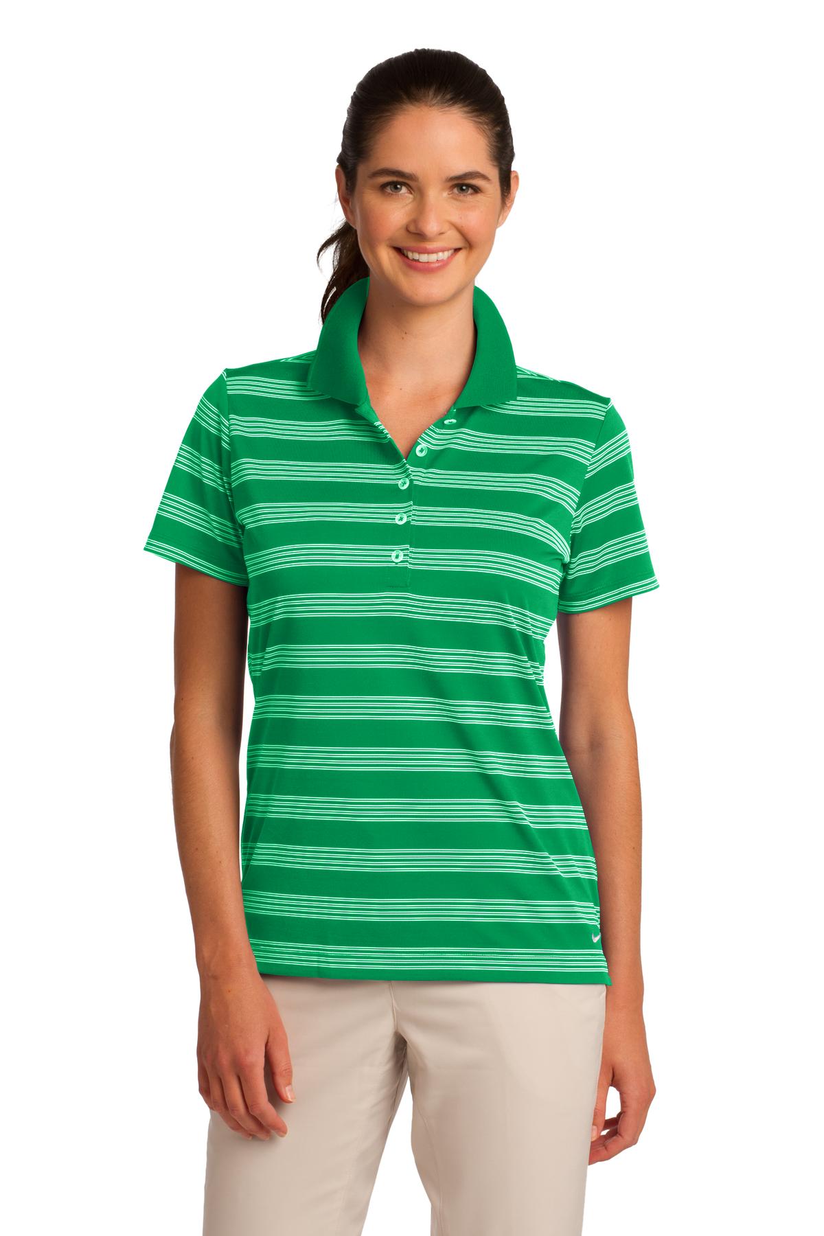 DISCONTINUED  Nike Ladies Dri-FIT Tech Stripe Polo