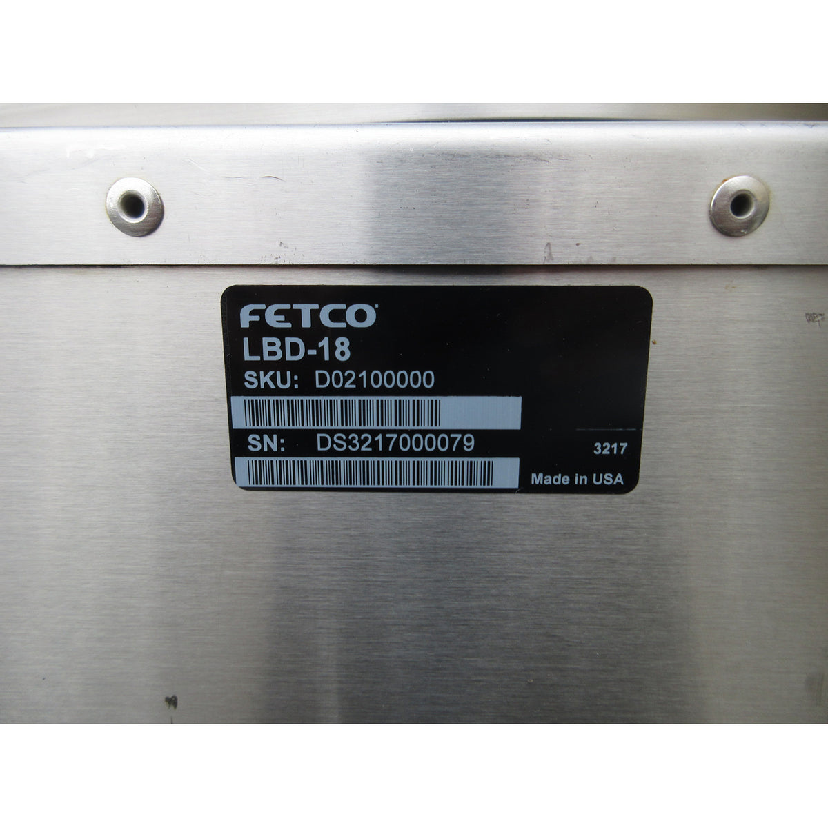 Fetco LBD-18 Mobile Thermal Dispenser For CBS-72AC Brewer, Used Excellent Condition