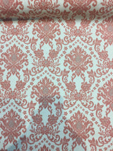 Romance Damask Cotton Print Fabric - Bloom, Damask Print, 58" Width (1 Yard)
