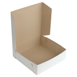 O'Creme White One Piece Square Cake Box, 8" x 8" x 2.5" - Pack of 10