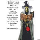 5.7' Animated Spell-Speaking Witch Halloween Decoration