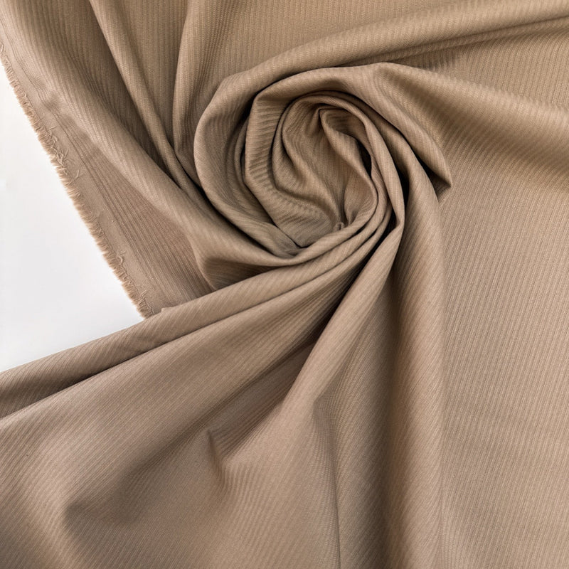 Cotton Ribbed Fabric Beige