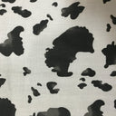 Poly Cotton Cow Print Fabric Brown Black 59"