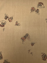 Printed Beige Wool Fabric
