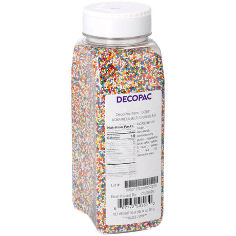Multi-Colored Nonpareils- Red 3 Free Sprinkles cake dots