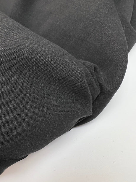 Wool Fused Fabric Melange Black