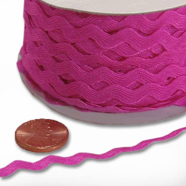 Ric Rac Trim – Fuchsia, 5mm x 25 Yards (1 Roll)