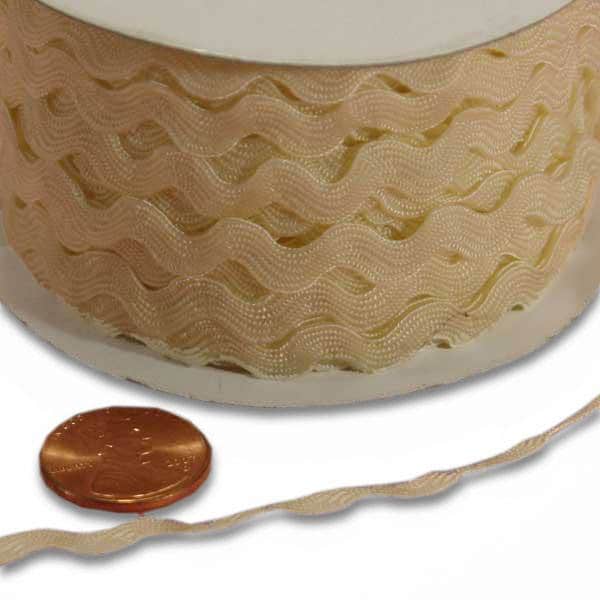 Ric Rac Trim – Ivory, 5mm x 25 Yards (1 Roll)