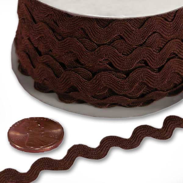Ric Rac Trim – Seal Brown, 5mm x 25 Yards (1 Roll)