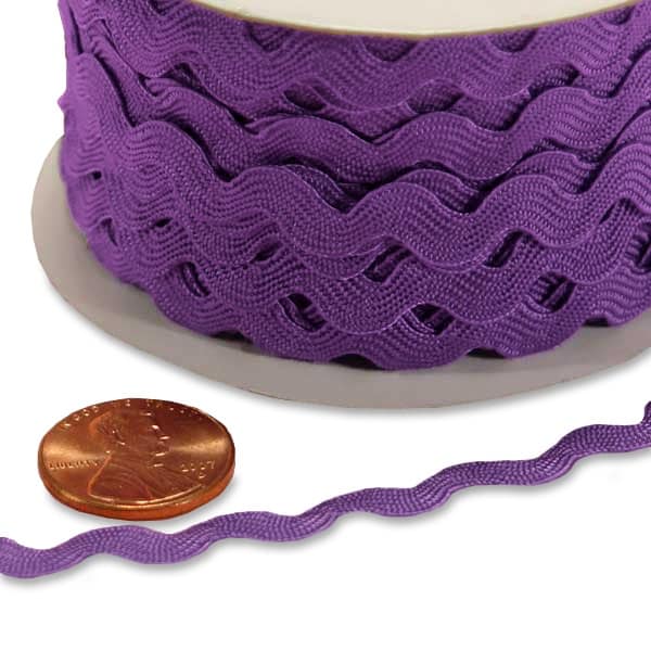 Ric Rac Trim – Purple, 5mm x 25 Yards (1 Roll)