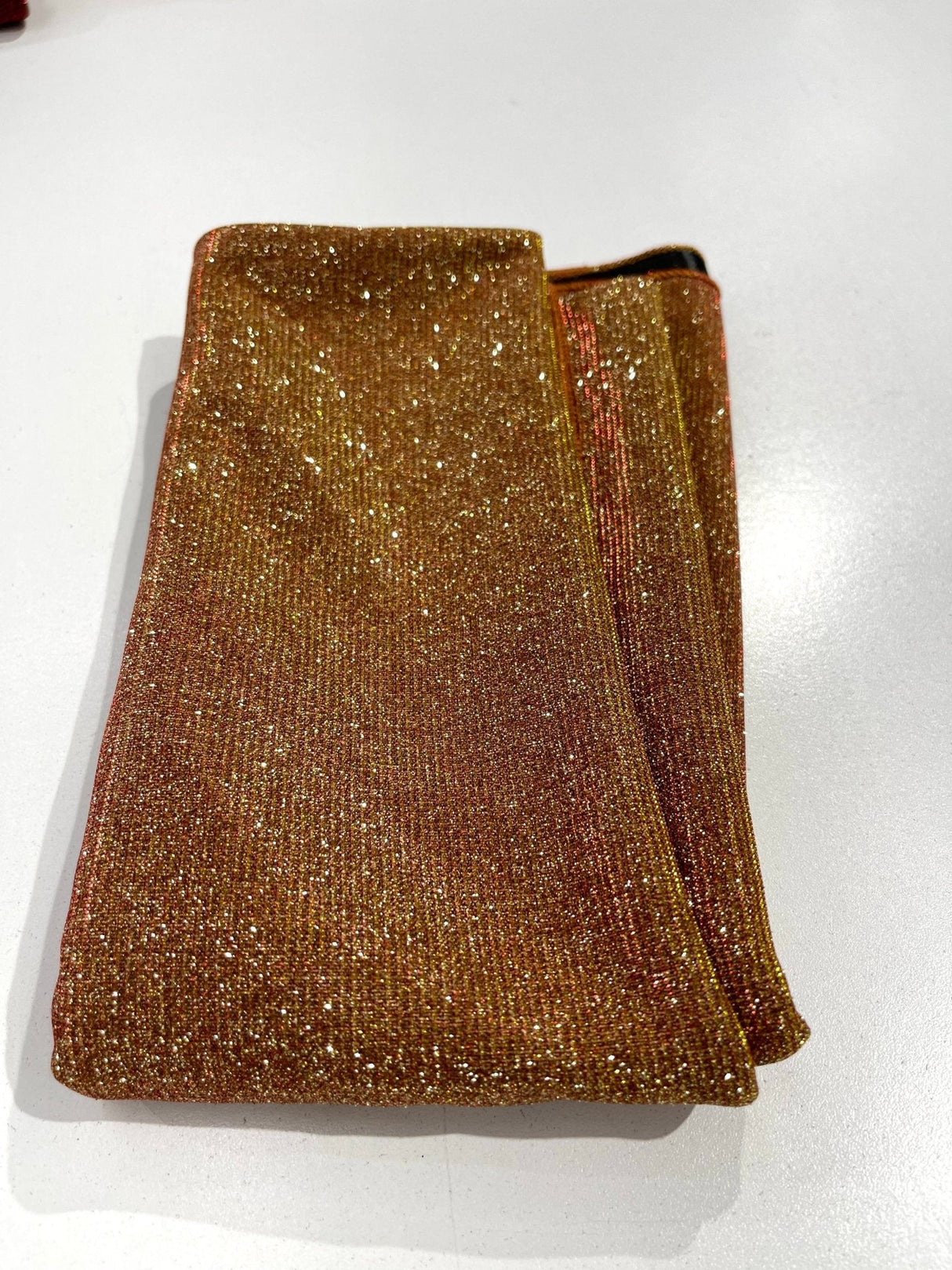 Glitter Shimmer Tablecloth Fabric - Full Covered Glitter Shimmer, 58" Round (1 Piece)
