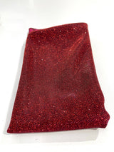 Glitter Shimmer Tablecloth Fabric - Full Covered Glitter Shimmer, 58" Round (1 Piece)