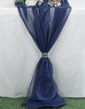 Extra Long Chiffon Wedding Table Runner Polyester Fabric - 58" Wide, Sheer, Serged Edge (1 Piece)