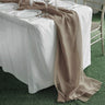 Extra Long Chiffon Wedding Table Runner Polyester Fabric - 58" Wide, Sheer, Serged Edge (1 Piece)