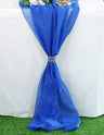 Extra Long Chiffon Wedding Table Runner Polyester Fabric - 58" Wide, Sheer, Serged Edge (1 Piece)