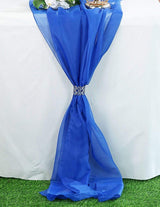 Extra Long Chiffon Wedding Table Runner Polyester Fabric - 58" Wide, Sheer, Serged Edge (1 Piece)
