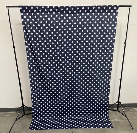 Poly Cotton Polka Dot Decorative Backdrop Drape Curtain Divider Fabric - 58" Wide x 108" High, 1 Panel (1 Panel)