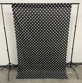 Poly Cotton Polka Dot Decorative Backdrop Drape Curtain Divider Fabric - 58" Wide x 108" High, 1 Panel (1 Panel)