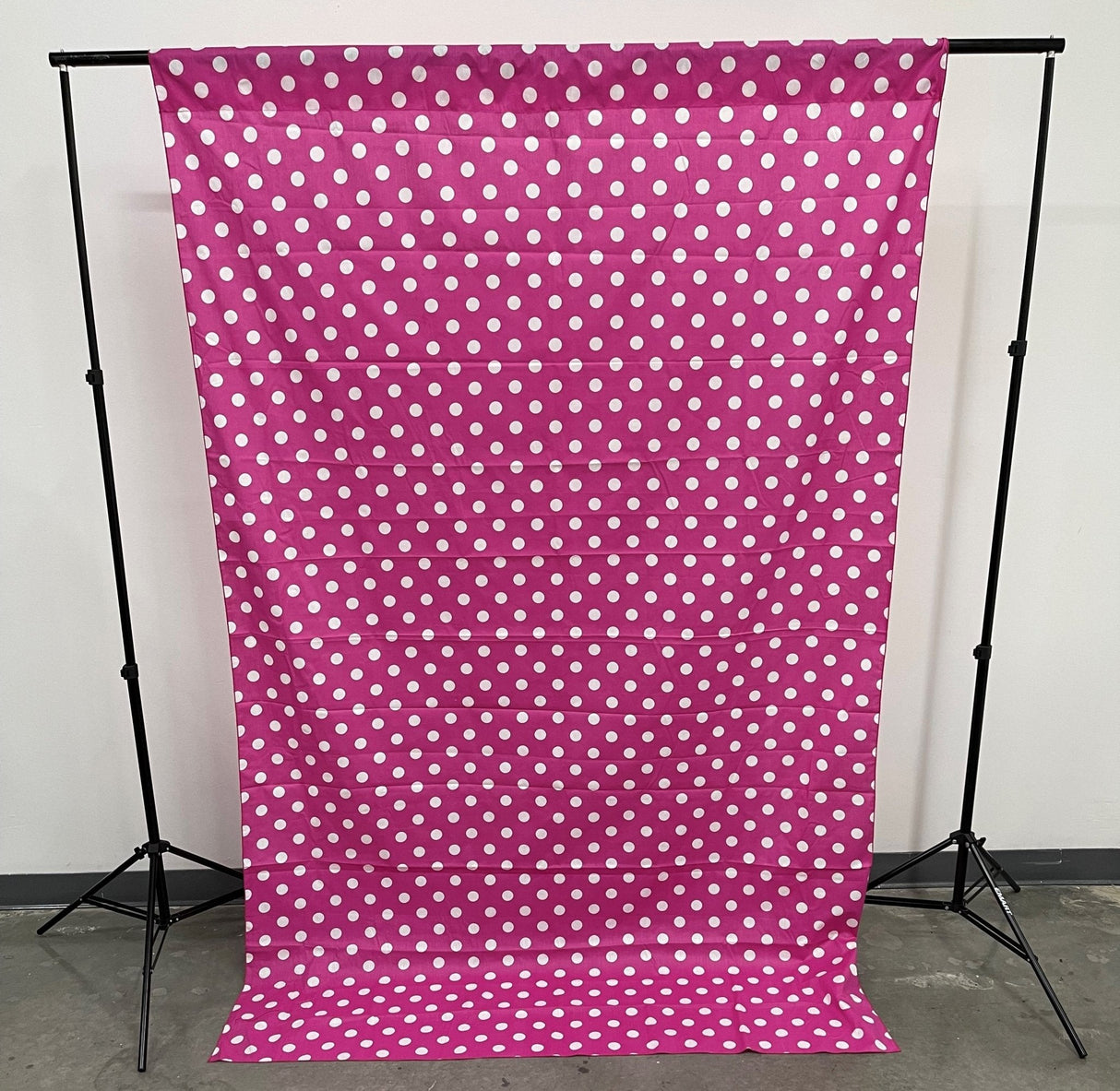 Poly Cotton Polka Dot Decorative Backdrop Drape Curtain Divider Fabric - 58" Wide x 108" High, 1 Panel (1 Panel)