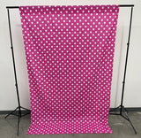 Poly Cotton Polka Dot Decorative Backdrop Drape Curtain Divider Fabric - 58" Wide x 108" High, 1 Panel (1 Panel)