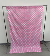 Poly Cotton Polka Dot Decorative Backdrop Drape Curtain Divider Fabric - 58" Wide x 108" High, 1 Panel (1 Panel)