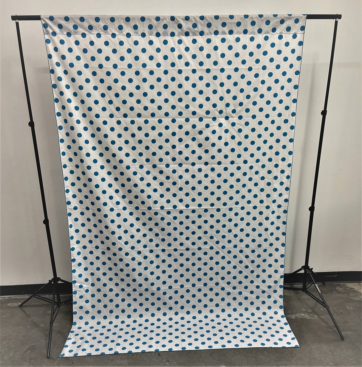 Poly Cotton Polka Dot Decorative Backdrop Drape Curtain Divider Fabric - 58" Wide x 108" High, 1 Panel (1 Panel)