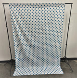 Poly Cotton Polka Dot Decorative Backdrop Drape Curtain Divider Fabric - 58" Wide x 108" High, 1 Panel (1 Panel)