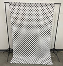 Poly Cotton Polka Dot Decorative Backdrop Drape Curtain Divider Fabric - 58" Wide x 108" High, 1 Panel (1 Panel)