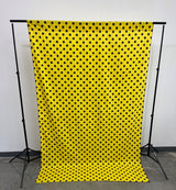 Poly Cotton Polka Dot Decorative Backdrop Drape Curtain Divider Fabric - 58" Wide x 108" High, 1 Panel (1 Panel)