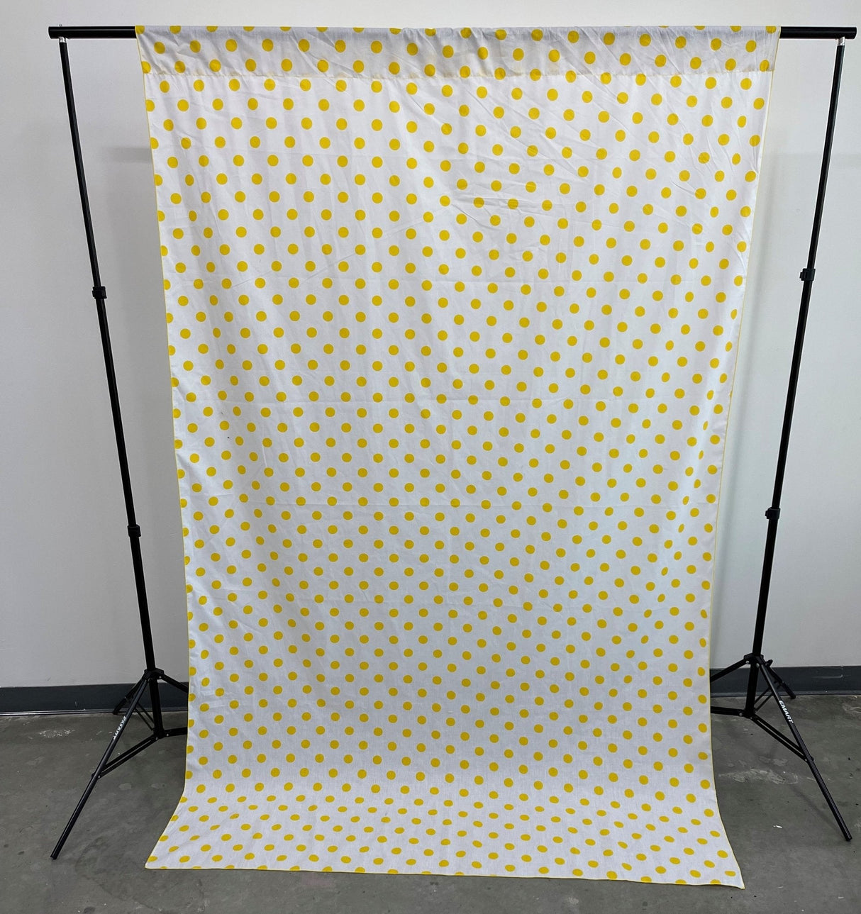 Poly Cotton Polka Dot Decorative Backdrop Drape Curtain Divider Fabric - 58" Wide x 108" High, 1 Panel (1 Panel)