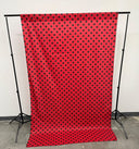 Poly Cotton Polka Dot Decorative Backdrop Drape Curtain Divider Fabric - 58" Wide x 108" High, 1 Panel (1 Panel)