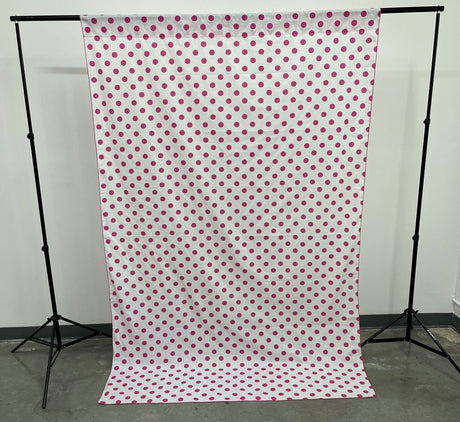 Poly Cotton Polka Dot Decorative Backdrop Drape Curtain Divider Fabric - 58" Wide x 108" High, 1 Panel (1 Panel)