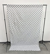 Poly Cotton Polka Dot Decorative Backdrop Drape Curtain Divider Fabric - 58" Wide x 108" High, 1 Panel (1 Panel)