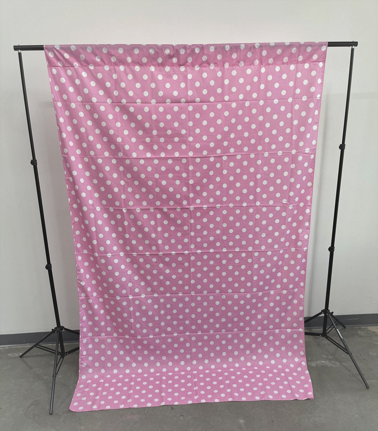 Poly Cotton Fabric - Polka Dot Decorative Backdrop Drape Curtain Divider, 58" Wide x 120" High (1 Panel)