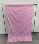Poly Cotton Fabric - Polka Dot Decorative Backdrop Drape Curtain Divider, 58" Wide x 120" High (1 Panel)