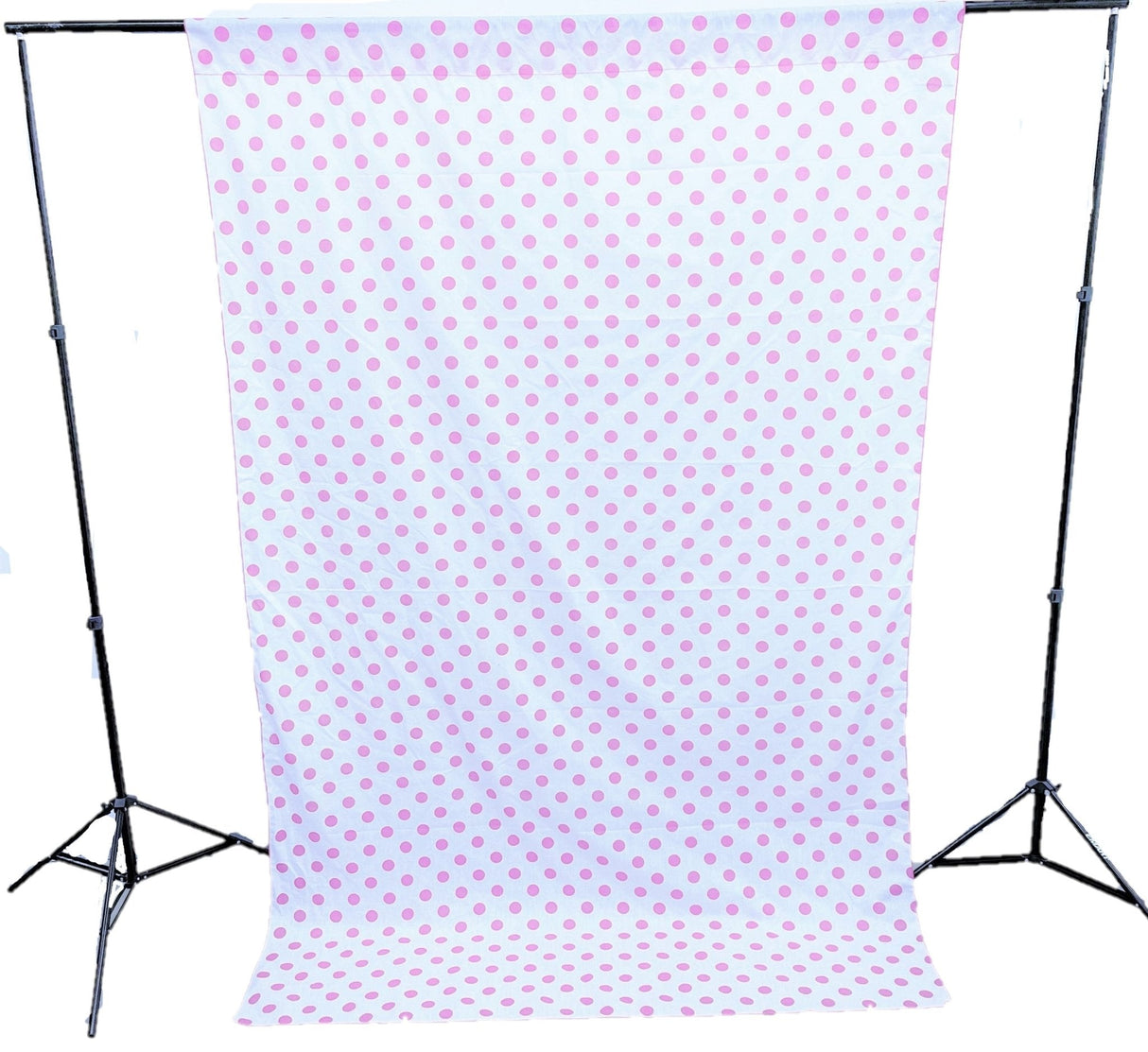 Poly Cotton Fabric - Polka Dot Decorative Backdrop Drape Curtain Divider, 58" Wide x 120" High (1 Panel)